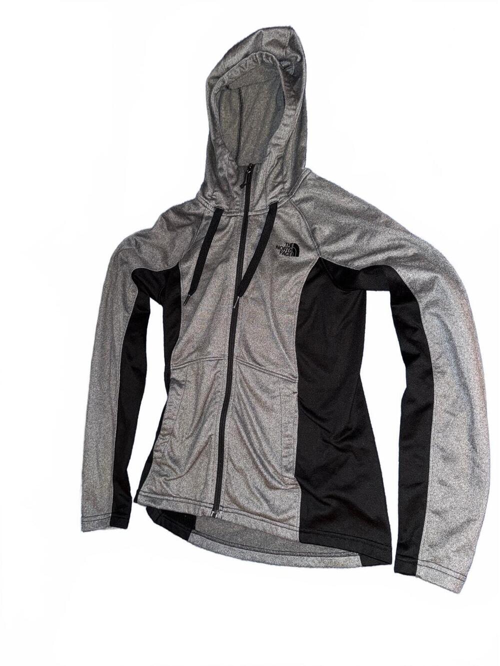 The North Face Women's Gray and Black Hooded Jacket size small